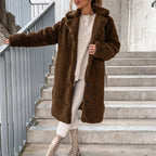 Women Coat | Oversized Fit with Button-Front and Lapel Collar