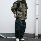 Men Windbreaker | Oversized Fit with Cargo Pockets and Hood