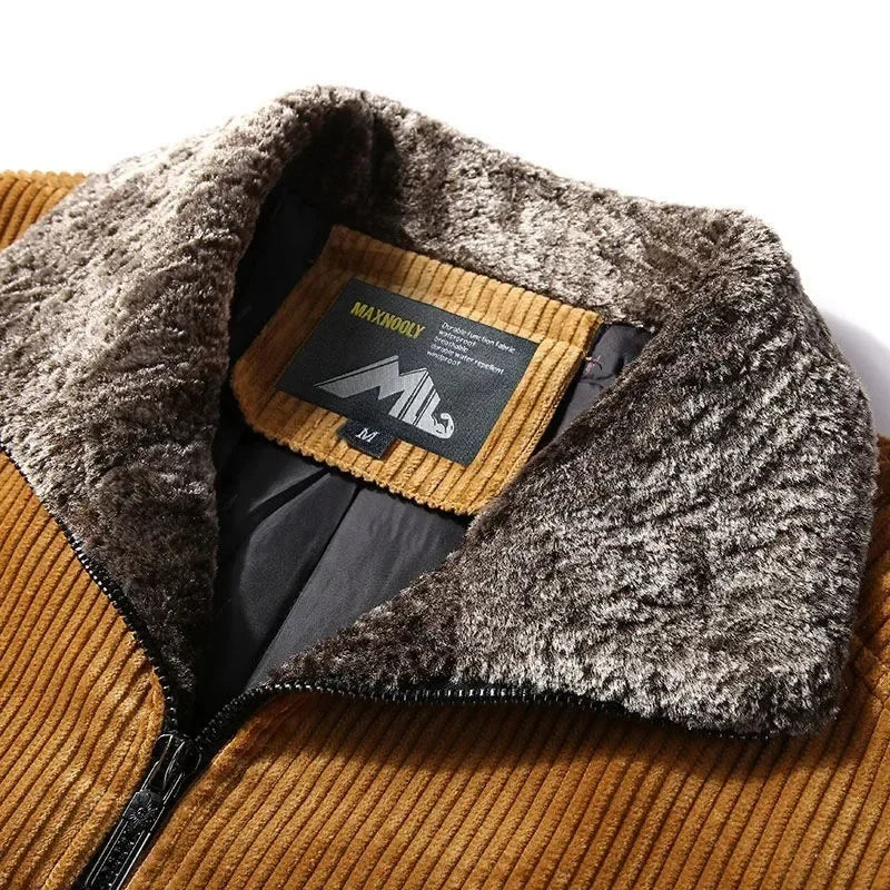 Men Jacket | Windproof Insulated Full Zip Winter Fit