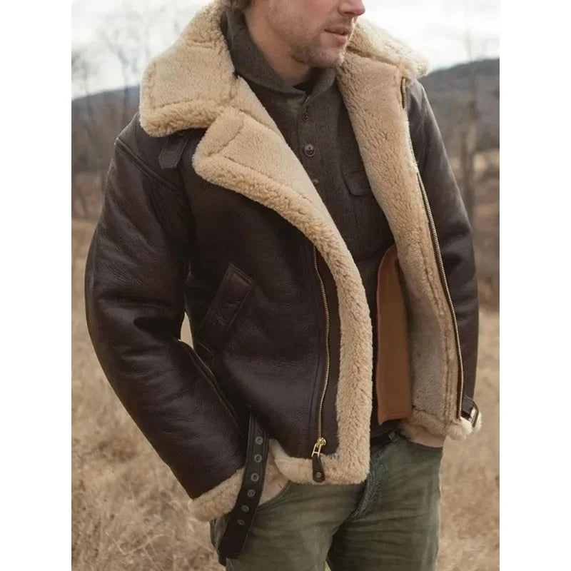 Men Jacket | Aviation-Style Cut with Full-Length Zip Front