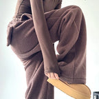 Women Trousers | Wide Leg Oversized Fit with Drawstring Waist