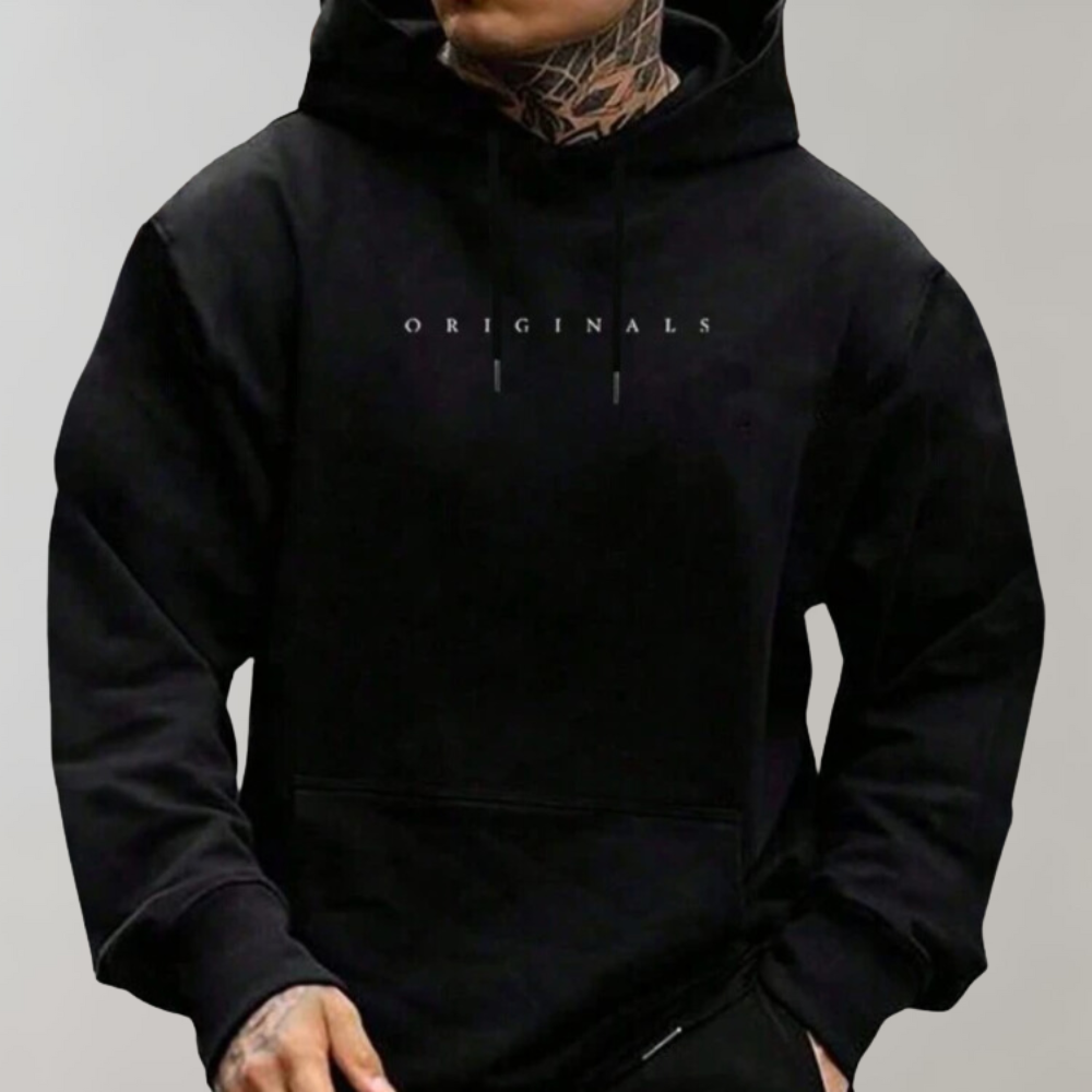 Men Hoodie | Oversized Pullover with Kangaroo Pocket