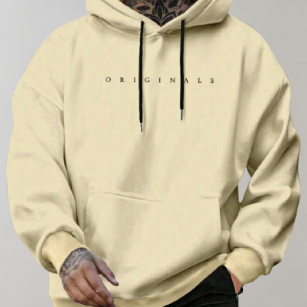 Men Hoodie | Oversized Pullover with Kangaroo Pocket