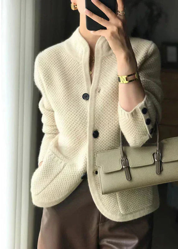Women Cardigan | Relaxed Fit with Patch Pockets and Button Front