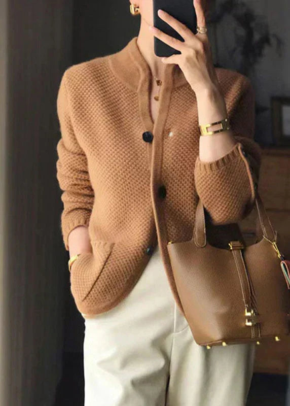 Women Cardigan | Relaxed Fit with Patch Pockets and Button Front