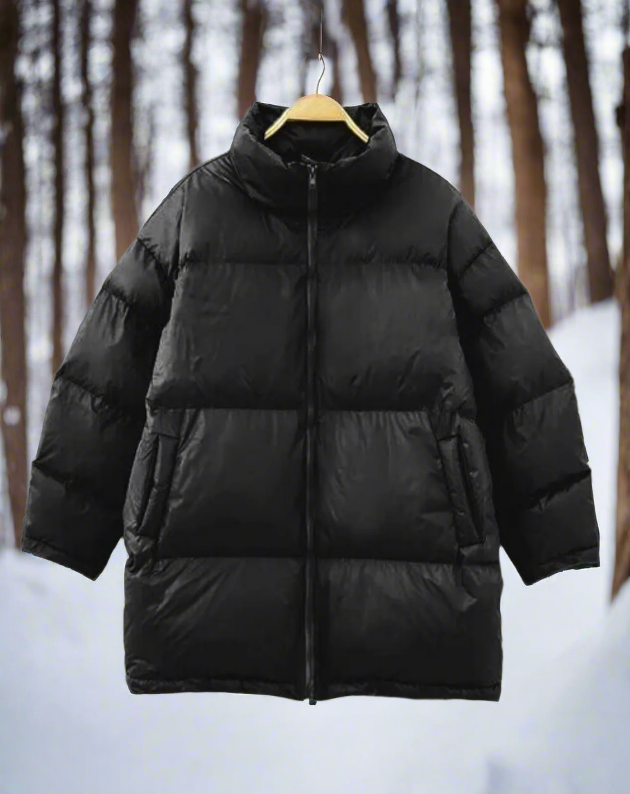 Women Coat | Quilted High Collar Loose Fit with Elastic Cuffs