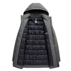 Men Jacket | Hooded Full-Zip Fitted Cold Weather Outerwear