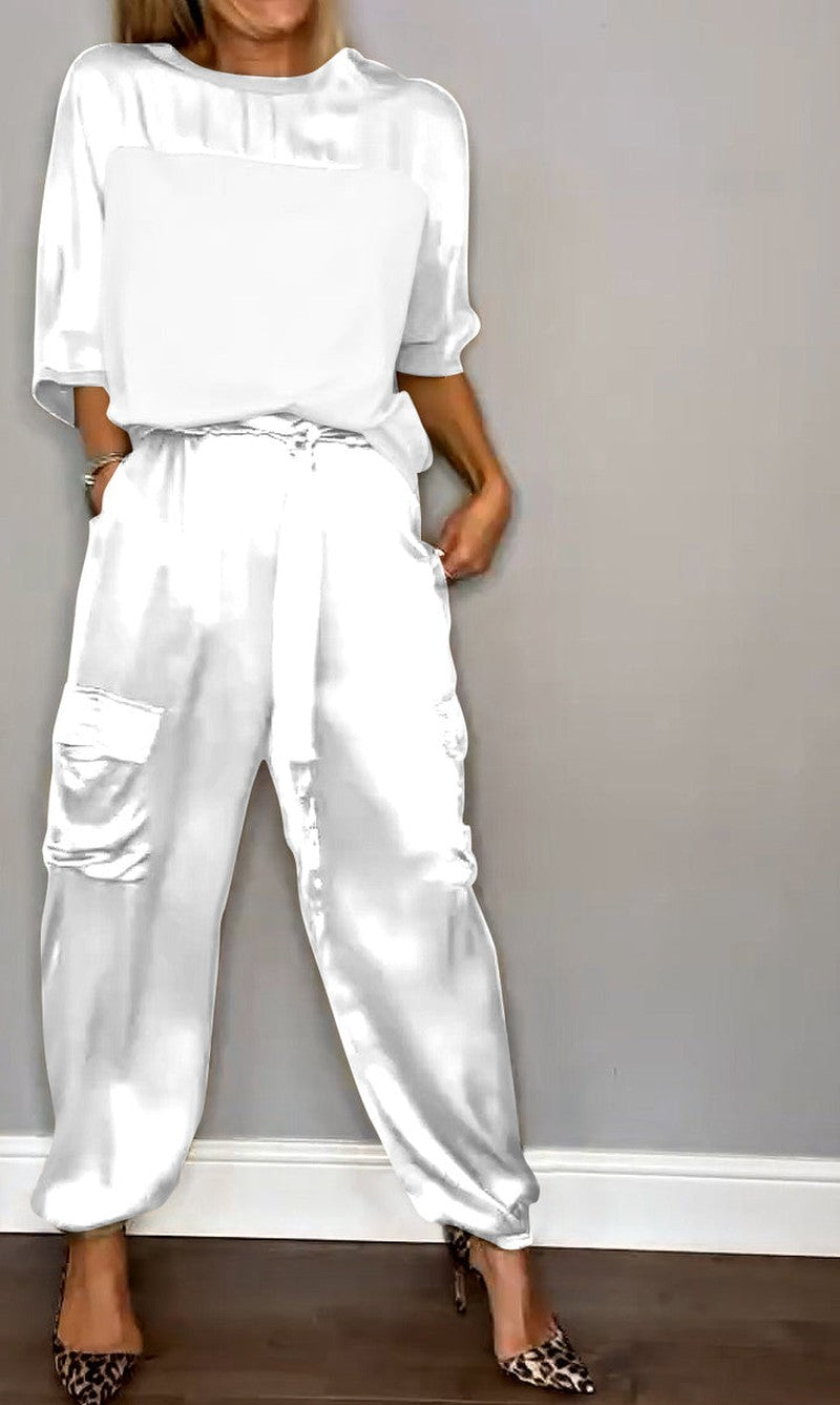 Women Set | Relaxed Fit with Half Sleeves and Elastic Waist