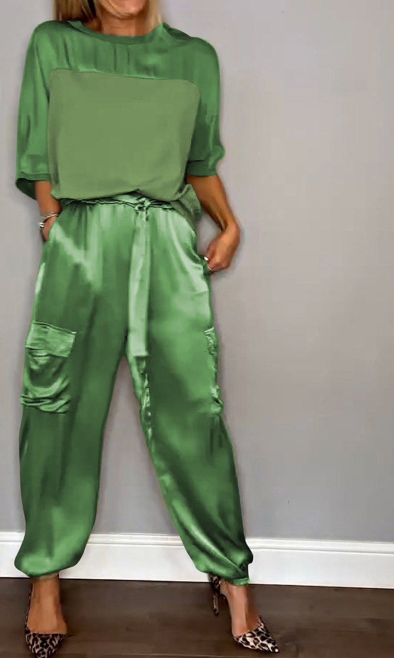 Women Set | Relaxed Fit with Half Sleeves and Elastic Waist