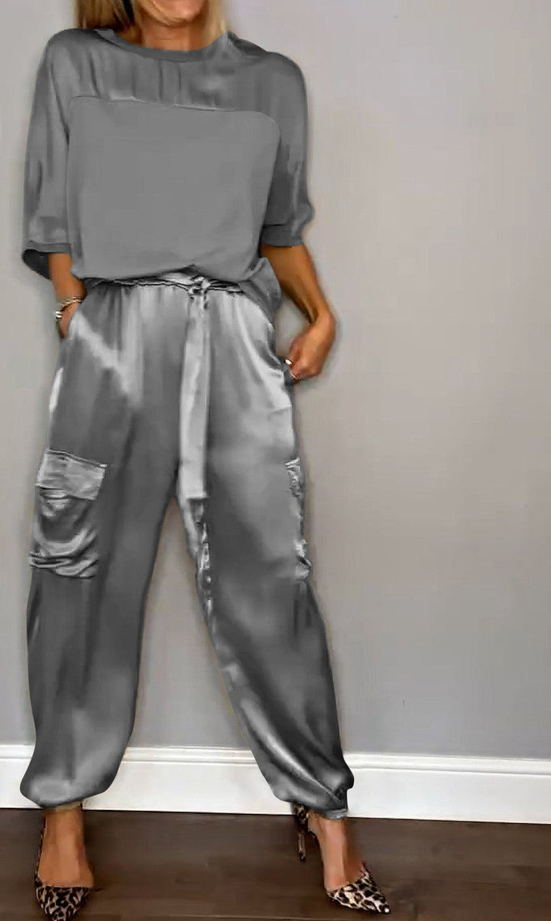 Women Set | Relaxed Fit with Half Sleeves and Elastic Waist