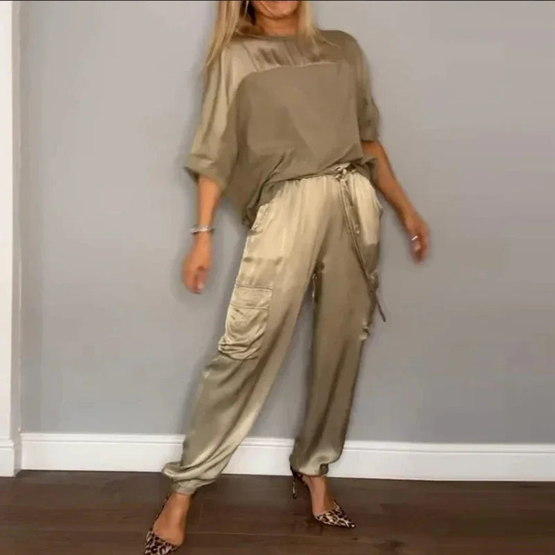 Women Set | Relaxed Fit with Half Sleeves and Elastic Waist