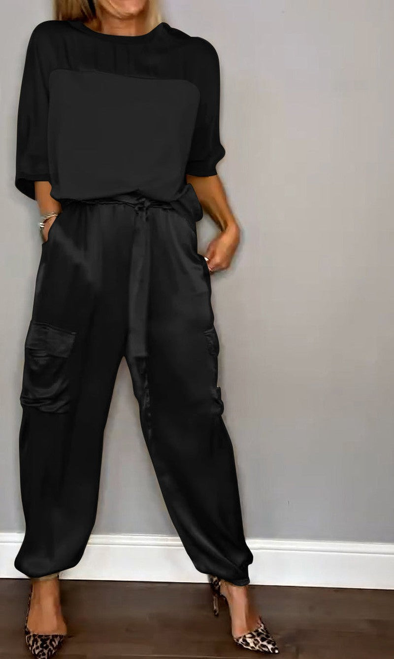 Women Set | Relaxed Fit with Half Sleeves and Elastic Waist
