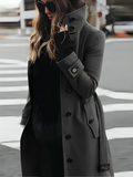 Women Coat | Long Sleeve Slim Tailored Winter Fit