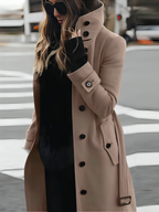 Women Coat | Long Sleeve Slim Tailored Winter Fit