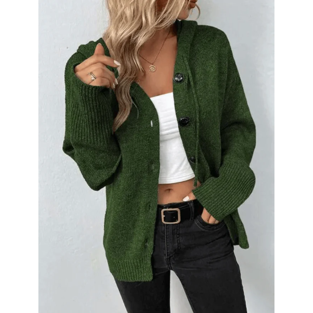 Women Cardigan | Button Closure Open Front Layering Fit