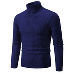 Men Sweater | Ribbed Knit Turtleneck with Long Sleeves