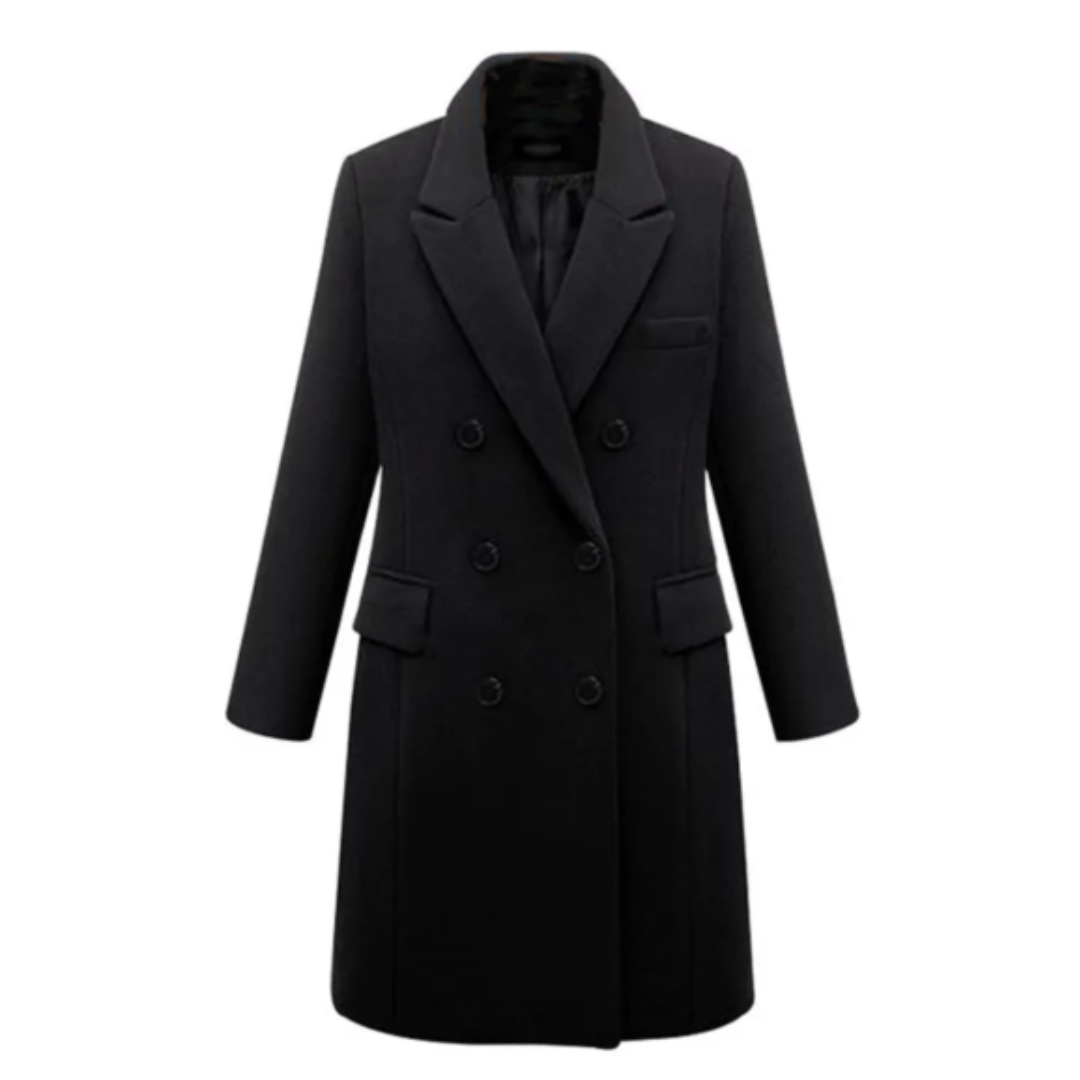 Women Coat | Tailored Longline Fit with Button Front Closure