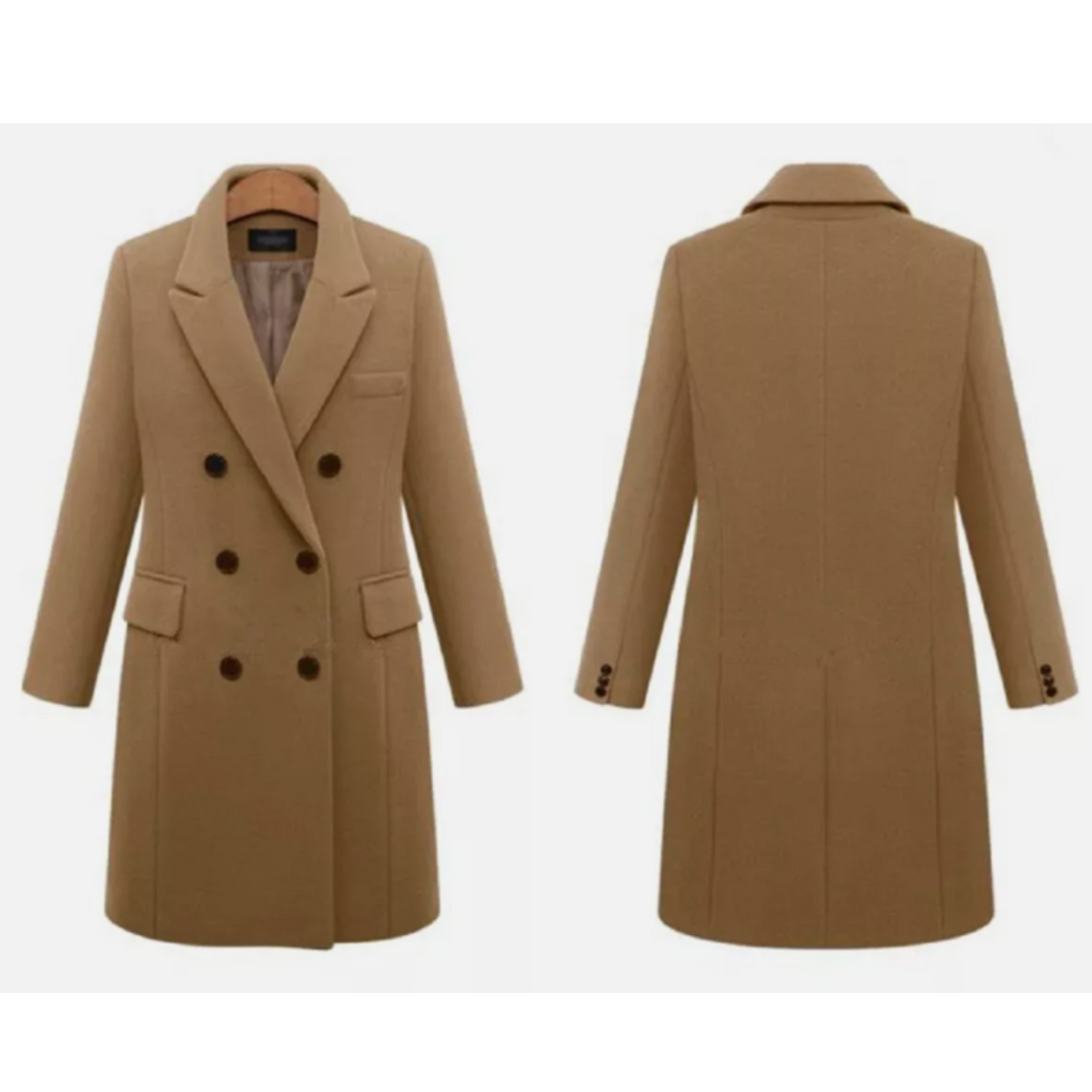 Women Coat | Tailored Longline Fit with Button Front Closure