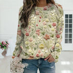 Women Sweater | Embroidered Pattern Pull-Over Long Sleeve Fit