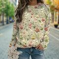 Women Sweater | Embroidered Pattern Pull-Over Long Sleeve Fit