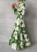 Women Dress | Maxi Length with V-Neckline and Long Sleeves