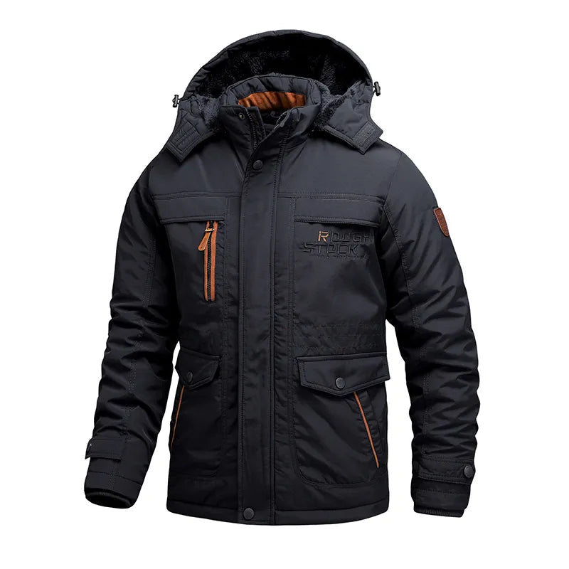 Men Jacket | Insulated Winter Fit with Detachable Hood