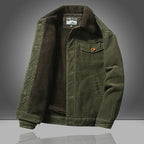 Men Jacket | Short Waist-Length Insulated Button Closure