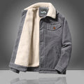 Men Jacket | Short Waist-Length Insulated Button Closure