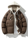Men Jacket | Double Hood Front Zip Winter Insulated Fit
