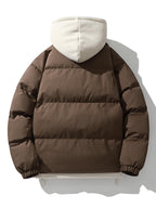 Men Jacket | Double Hood Front Zip Winter Insulated Fit