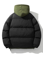 Men Jacket | Double Hood Front Zip Winter Insulated Fit