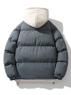 Men Jacket | Double Hood Front Zip Winter Insulated Fit