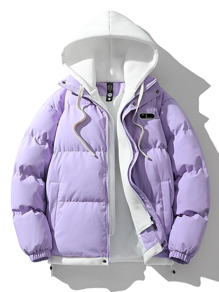 Men Jacket | Double Hood Front Zip Winter Insulated Fit