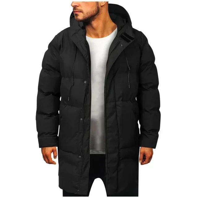 Men Jacket | Long Cut with Detachable Hood for Cold Weather