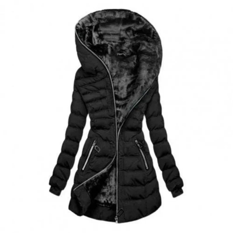 Women Jacket | Quilted Hood and Full-Zip Insulated Lining