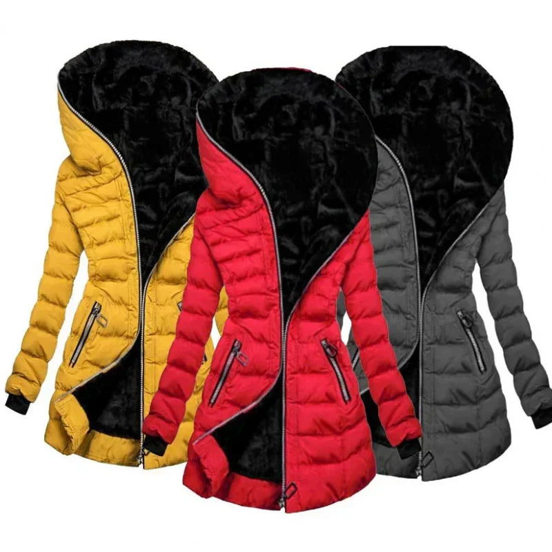 Women Jacket | Quilted Hood and Full-Zip Insulated Lining