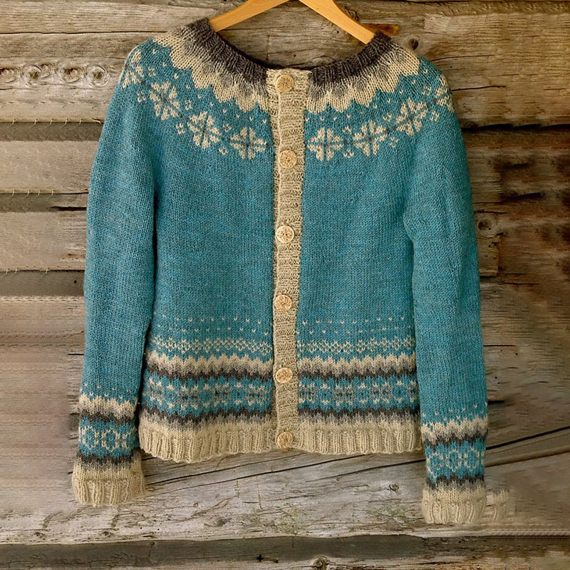 Women Sweater | Regular Fit with Geometric Jacquard Pattern