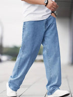 Men Jeans | Straight Leg Fit with Front Slash Pockets