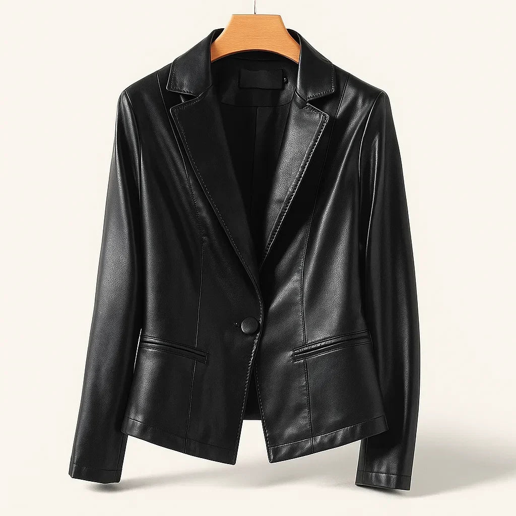 Women Blazer | Slim Fit with Single-Button Front Closure