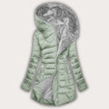 Women Puffer Jacket | Asymmetric Zip Hood and Drawstring Waist