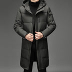Men Puffer Jacket | Longline Fit with Detachable Hood