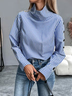 Women Shirt | Relaxed Fit with Button-Front Collar Design