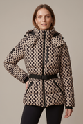 Women Puffer Jacket | Belted Waist with Quilted Baffles