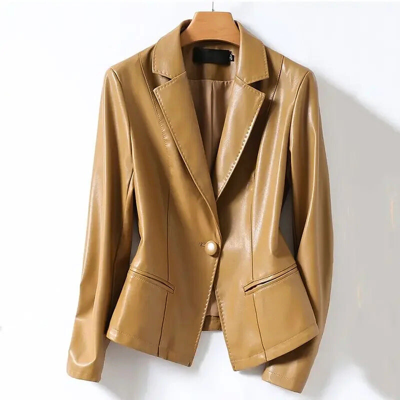 Women Blazer | Slim Fit with Single-Button Front Closure