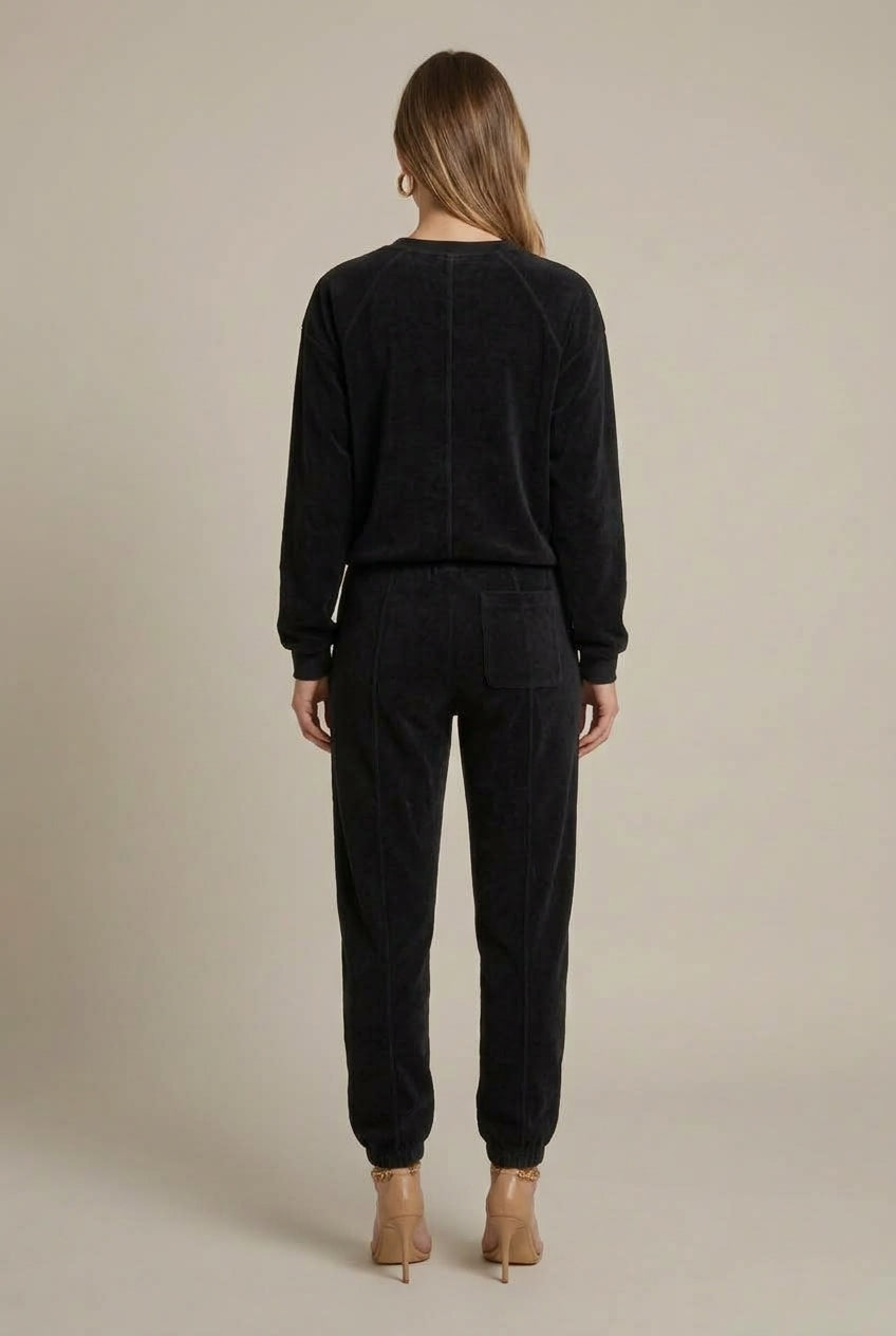 Women Set | Crew Neck Sweatshirt and Drawstring Joggers