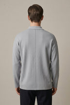Men Cardigan | Oversized Fit with Spread Collar Button Front