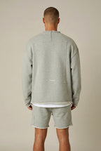 Men Set | Relaxed Fit Crewneck Sweatshirt and Shorts
