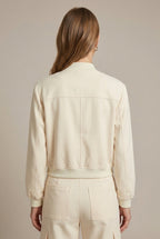 Women Jacket | Relaxed Fit Bomber with Button Front Closure
