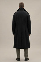 Men Coat | Double-Breasted Knee-Length with Notch Lapels