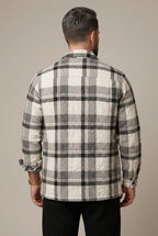 Men Shirt | Relaxed Fit Checked Overshirt with Chest Pockets